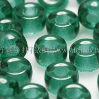 6mm捷克花輪圓形_祖母綠