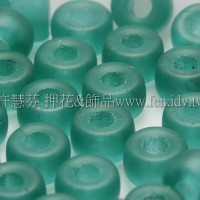 6mm捷克花輪圓形_孔雀綠