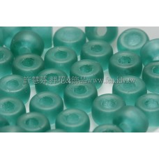 6mm捷克花輪圓形_孔雀綠