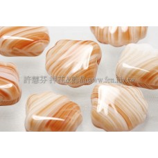 14mm捷克貝殼珠-珊瑚紅