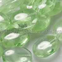 12*10mm橢圓形珠-冰晶亮綠色
