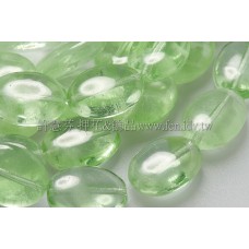 12*10mm橢圓形珠-冰晶亮綠色