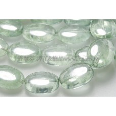 12*10mm橢圓形珠-冰晶翠綠橄欖石色