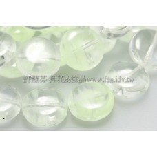 12mm扁圓形珠-冰晶淺翡翠綠