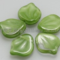 12*15牡丹葉珠-黃綠色