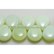 12*16胖水滴形珠_牛奶翠綠橄欖石