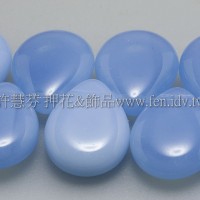 12*16胖水滴形珠_牛奶藍玉色