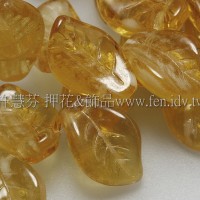 14*9夜光紫藤葉-冰晶黃玉色