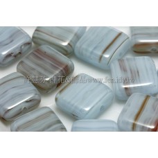 9mm方塊形珠-水波紋-牛奶亮灰藍色