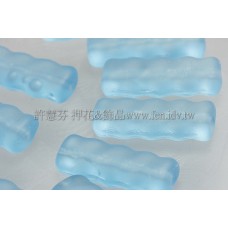 捷克綜合珠-19-8mm霧面水藍色
