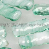 捷克綜合珠-19-8mm不透明綠翠玉