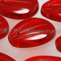 捷克綜合珠-17-13mm紅寶石色