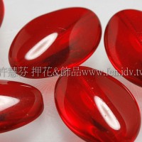 捷克綜合珠-24-16mm紅寶石色