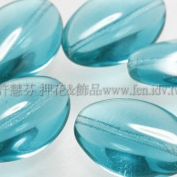 捷克綜合珠-24-16mm藍綠色