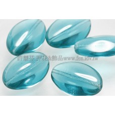 捷克綜合珠-24-16mm藍綠色