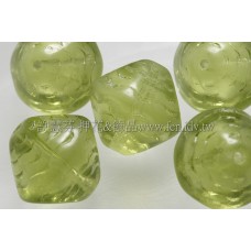 捷克綜合珠-16mm黃綠橄欖色