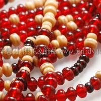 珠寶樂園-紅寶石-酒紅-米黃混合珠