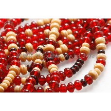 珠寶樂園-紅寶石-酒紅-米黃混合珠