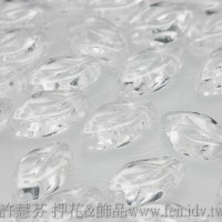 5X10mm捷克楔形葉珠-透明色-1包-20個