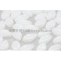 5X10mm捷克楔形葉珠-白色-1包-20個