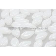 5X10mm捷克楔形葉珠-白色-1包-20個