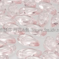 5X10mm捷克楔形葉珠-晶粉紅色-1包-20個