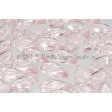 5X10mm捷克楔形葉珠-晶粉紅色-1包-20個