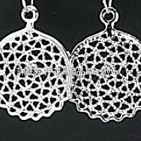 圓形雕花鏤空配件-16*22mm-2個