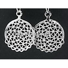 圓形雕花鏤空配件-16*22mm-2個