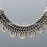 7孔圓弧古典編織項鍊配件青古美