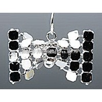 金屬編織蝴蝶結項鍊.耳環配件正白