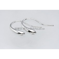 銀彩單孔正白耳勾