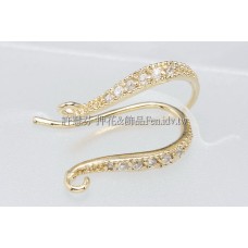 公主晶鑽月彎耳勾-16mm-1對