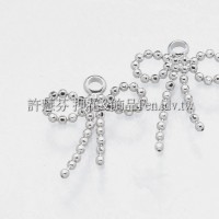 珠鍊蝴蝶結-耳環配件正白