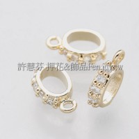 蛋形晶鑽-耳環配件14k