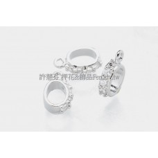 蛋形晶鑽-耳環配件正白