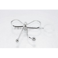 雙孔線條愛心-連接配件正白