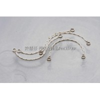 雙孔線鍊-耳環配件14k