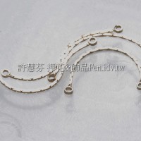 雙孔線鍊-耳環配件14k