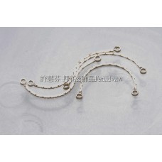 雙孔線鍊-耳環配件14k