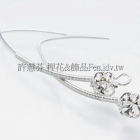 美麗佳人晶鑽耳針-33mm-1對