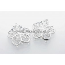 五瓣花鏤空雕花3孔-連接配件正白