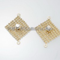 珠網水鑽菱形-連接配件14K