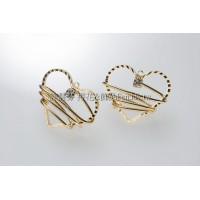 心形水波紋墜飾-18x22mm-2個