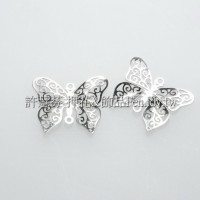 立體雕花蝴蝶-連接配件亮鎳色
