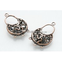 葫蘆鏤空雕花包包墜飾紅古美