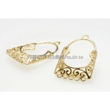 復古鏤空雕花包包墜飾-29x18mm-2個