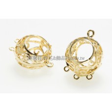 古典鏤空雕花墜飾-14x19mm-2個