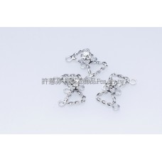 麻花晶鑽蝴蝶結-連接配件正白