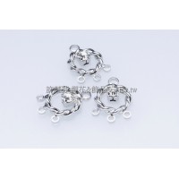 圓形水鑽麻花-連接配件正白